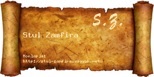 Stul Zamfira névjegykártya
